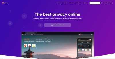 Link to Brave website homepage, built with Hugo SWG - hire buildhello.ca