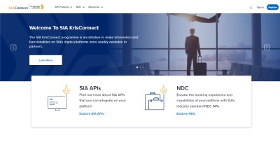 Image - home page Singapore Airlines KrisConnect digital portal built with HUGO - hire web developer Vancouver Canada!